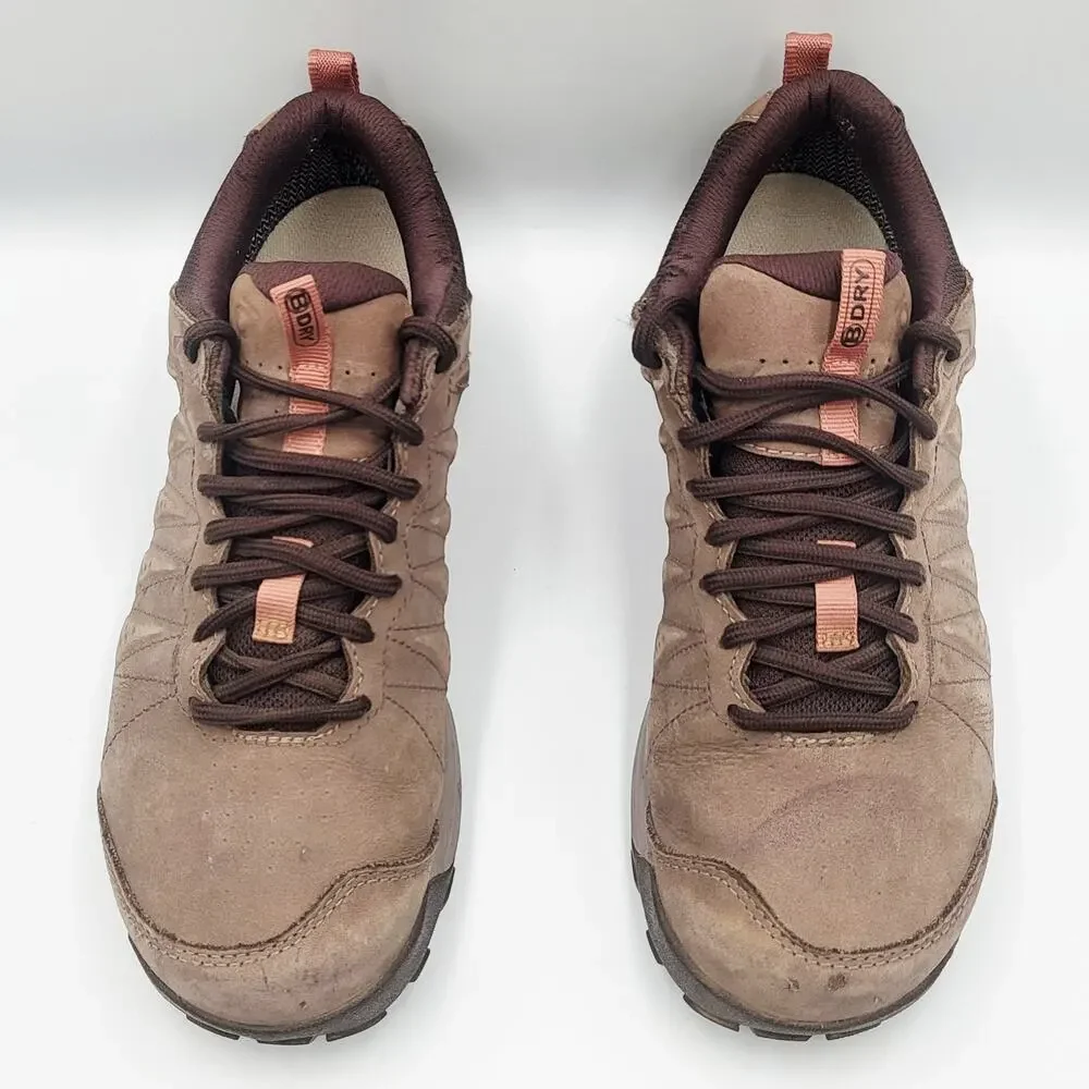 Oboz Sypes Brown Leather Low Top Waterproof Hiking Trail Shoes Women's Size 7.5